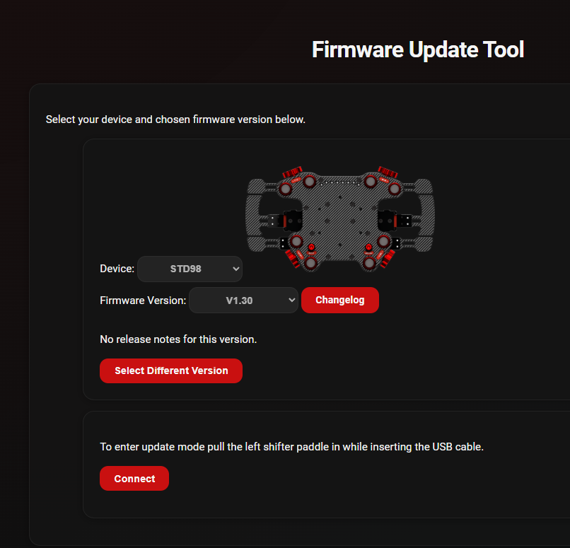 Firmware Update Tool screenshot